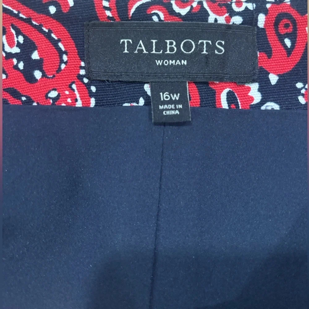 TALBOTS Woman  Red and Black  Bandanna paisley  Excellent condition